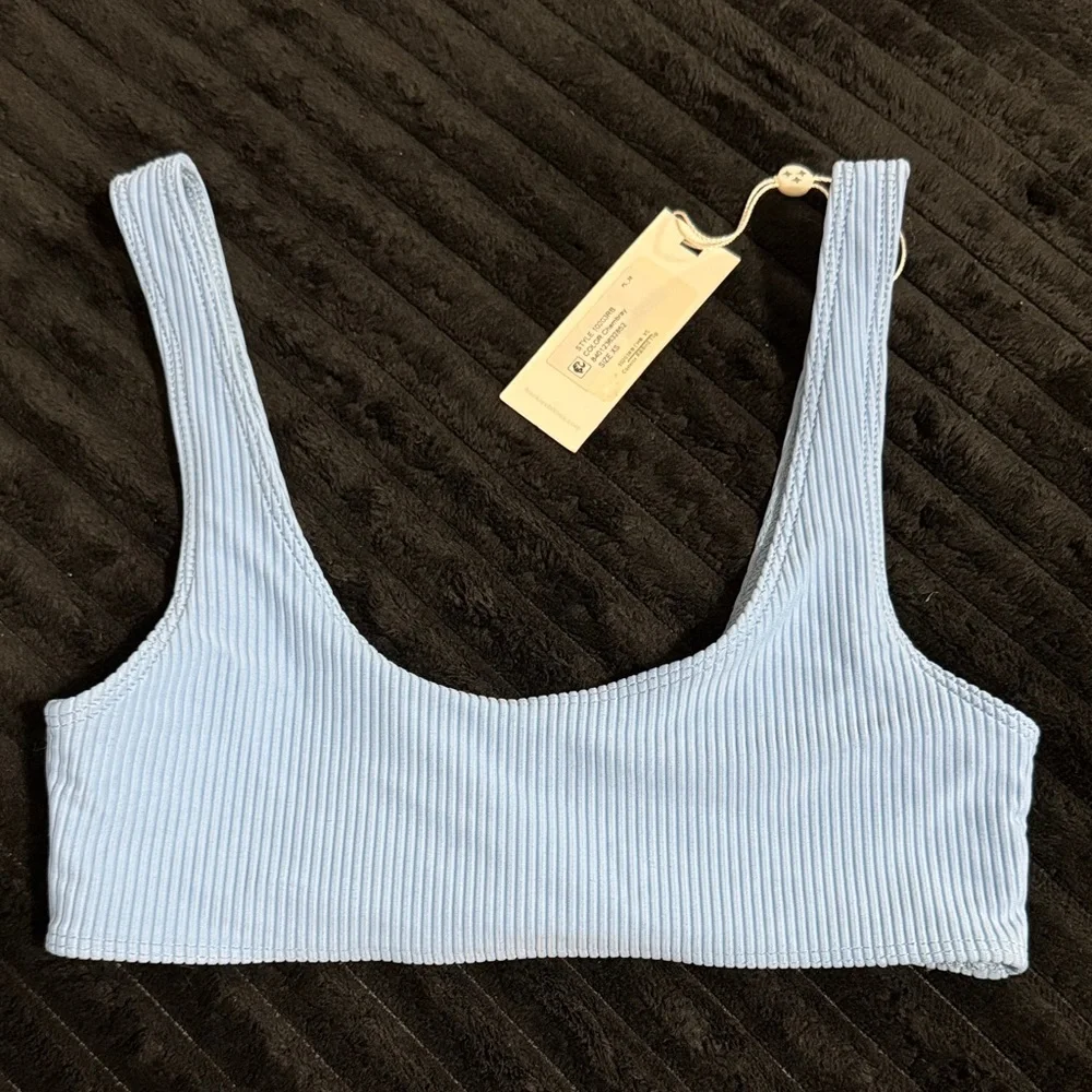 Frankie’s Bikinis Connor Ribbed Scoop Bikini Top